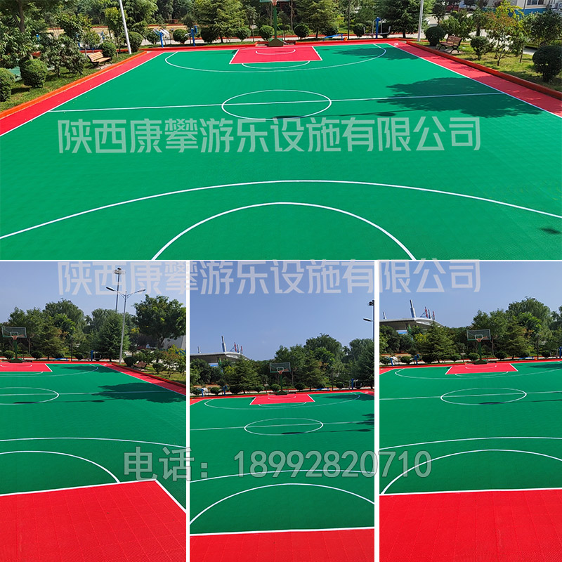 渭南市富平縣學(xué)?；@球場懸浮地板案例