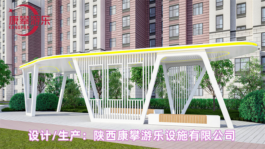 延安市子長(zhǎng)縣戶外廊架景觀亭案例